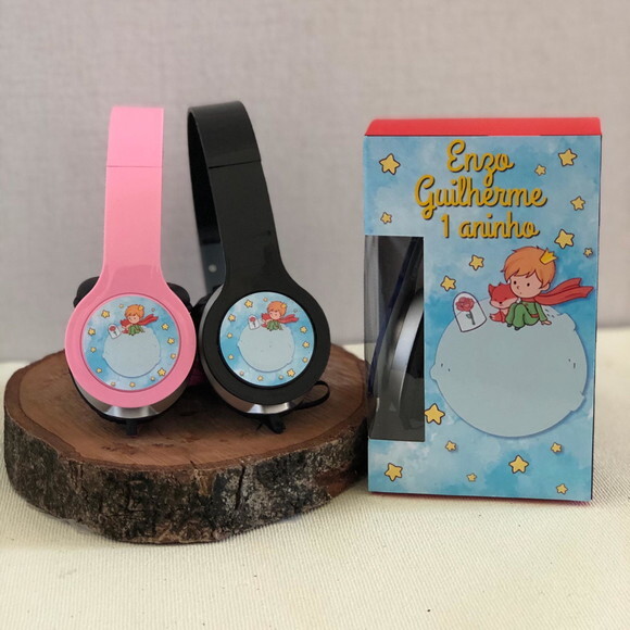 Kit 20 Unidades Pequeno Príncipe Fone Personalizado