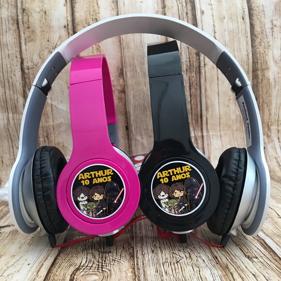 Kit 20 Unidades Star Wars Fone de Ouvido Personalizado
