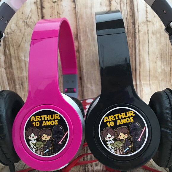 Kit 20 Unidades Star Wars Fone de Ouvido Personalizado