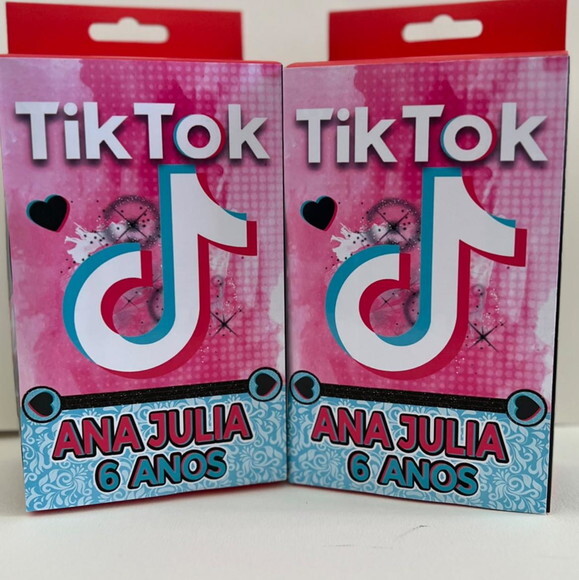 Kit 20 Unidades Tiktok Fones com Caixinha Personalizados
