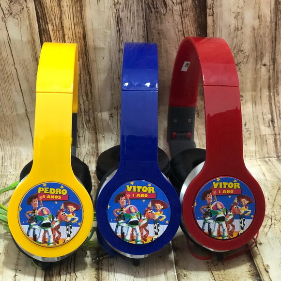 Kit 20 Unidades Toy Story Fone de Ouvido Personalizado