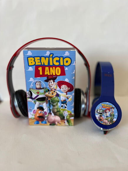 Kit 20 Unidades Toy Story Fones c/ Caixinha Personalizados