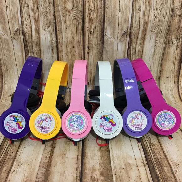 Kit 20 Unidades Unicórnio - Fone de Ouvido Personalizado