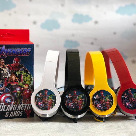 Kit 20 Unidades Vingadores Fones Personalizados