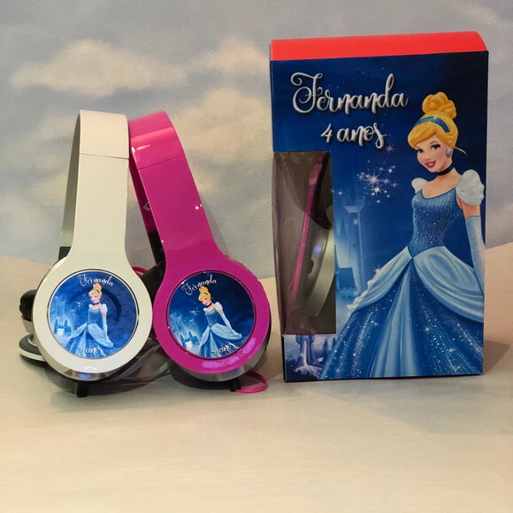 Kit 20 Unidadescinderela Fones Personalizados