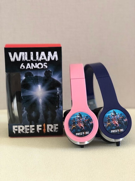 Kit 20 Unidadesfreefire Fones Personalizados
