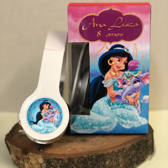 Kit 20 Unidadesjasmine Aladdin Fone de Ouvido Personalizado