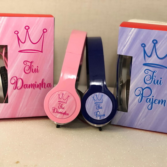 Kit 20und Casamento, Daminhas Fones Personalizados e Caixa