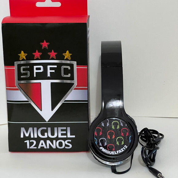 Kit 20unid São Paulo Futebol Fones e Caixinha Personalizados