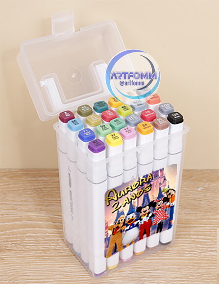 Kit 24 Canetinhas com Embalagem Plastica Personalizadas