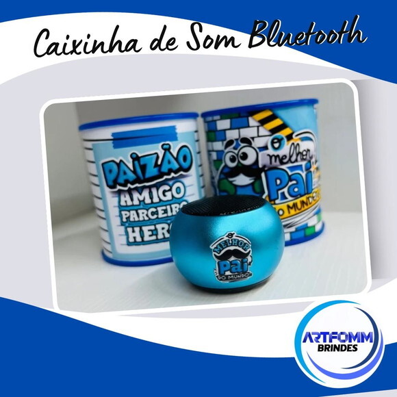 Kit com 20 Unid Dia dos Pais Mini Caixinha de Som Bluetooth