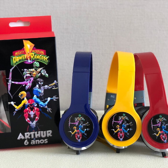 Kit com 20 Unid Power Rangers Morphin- Fones Personalizados