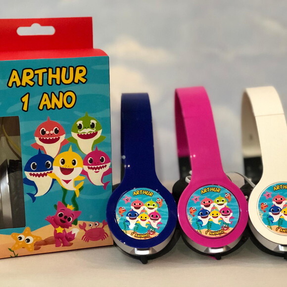 Kit com 20 Unidades Baby Sharkfones Personalizados