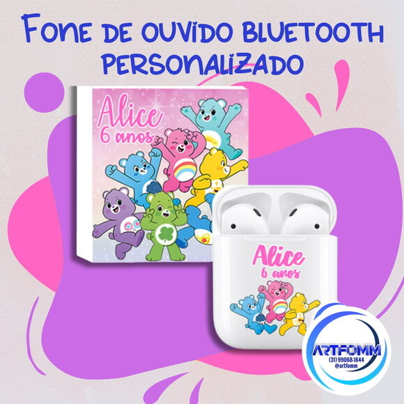 Kit com 20 Unidades de Fone Bluetooth Ursinhos Carinhosos
