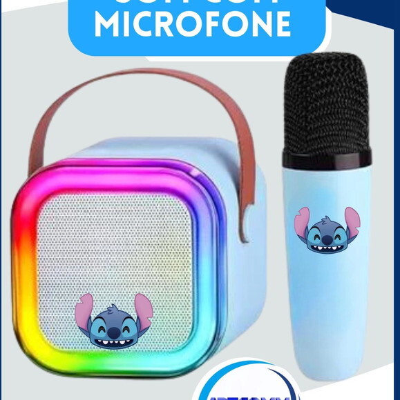 Kit com 20 Unidades de Karaoke Personalizado Stitch