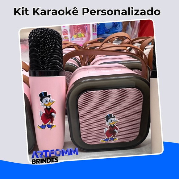Kit com 20 Unidades de Karaoke Personalizado Tio Patinhas