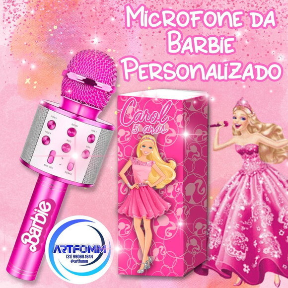 Kit com 20 Unidades de Microfone Karaokê Personalizado
