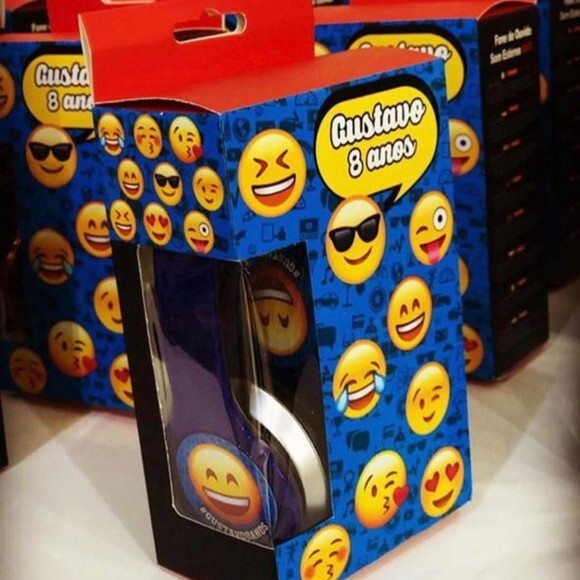 Kit com 20 Unidades Emoji Fones Personalizados
