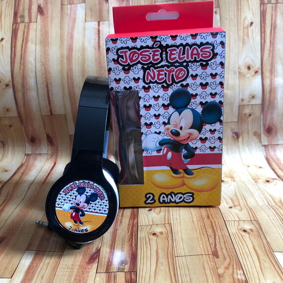 Kit com 20 Unidades Mickey e Minnie Fones Personalizados
