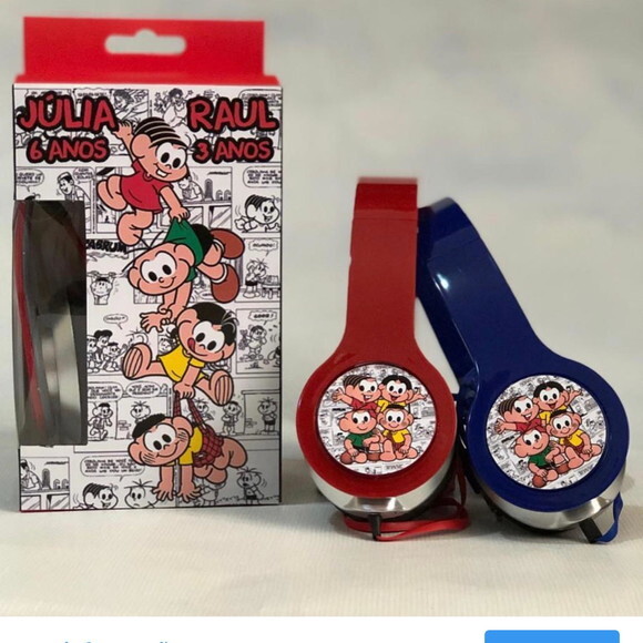 Kit com 20 Unidades Turma da Mônica Fones Personalizados