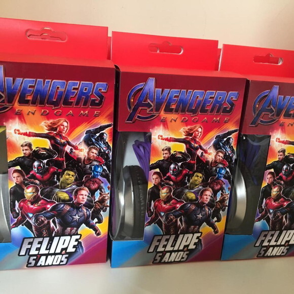 Kit com 20 Unidades Vingadores Fones Personalizados
