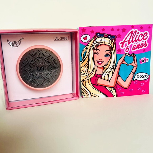 Mini Caixinha de Som Bluetooth Barbie