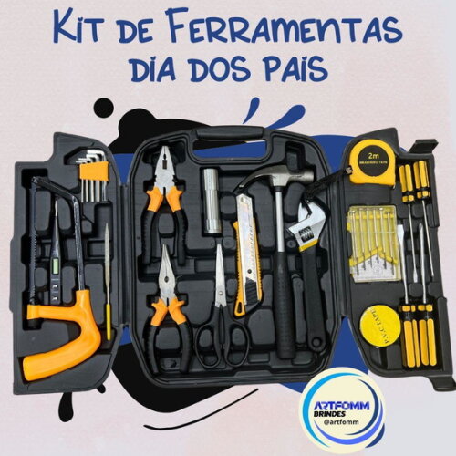 Dia dos Pais - Kit Caixa de Ferramenta com 27 Peças Completa