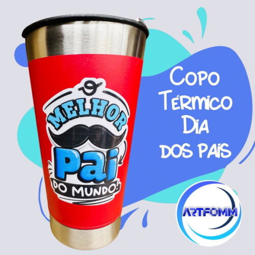 Dia dos Pais Copo Térmica Personalizado