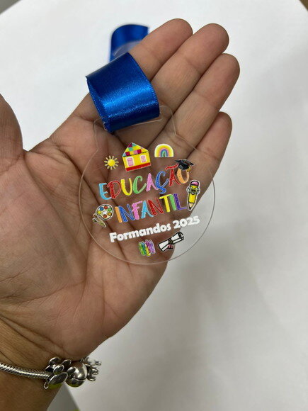 Kit 10 Unidades de Medalha em Acrílico Formatura