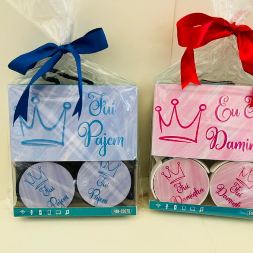 Kit 15unid Casamento Dama e Pajem Fone sem Fio Personalizado