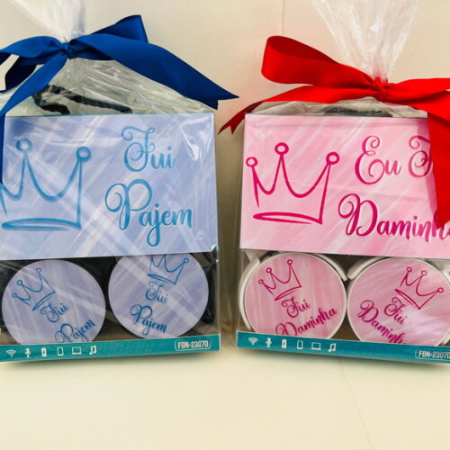 Kit 15unid Casamento Dama e Pajem Fone sem Fio Personalizado
