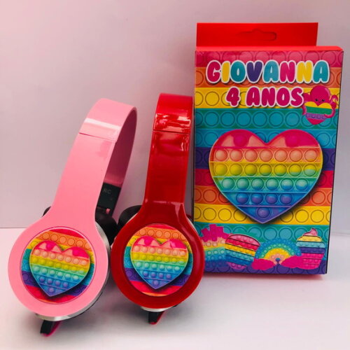Kit 20 Unid Fidget Toys Pop It Fones Caixinha Personalizados