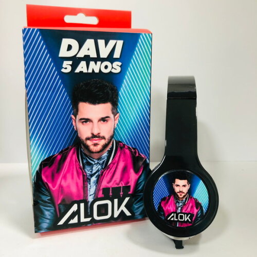 Kit 20 Unidades Alok Fones com Caixinha Personalizados
