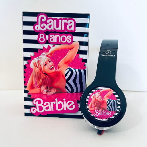 Kit 20 Unidades Barbie Fones com Caixinha Personalizados