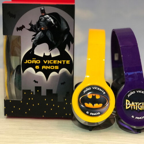 Kit 20 Unidades Batman Fones Personalizados