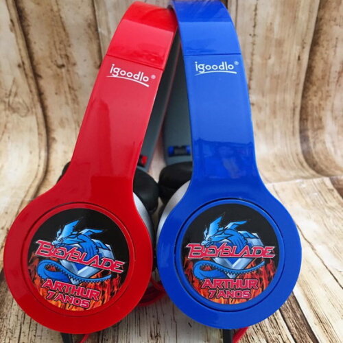 Kit 20 Unidades Beyblade Fone Personalizado