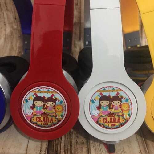 Kit 20 Unidades Circo Menina Fone de Ouvido Personalizad