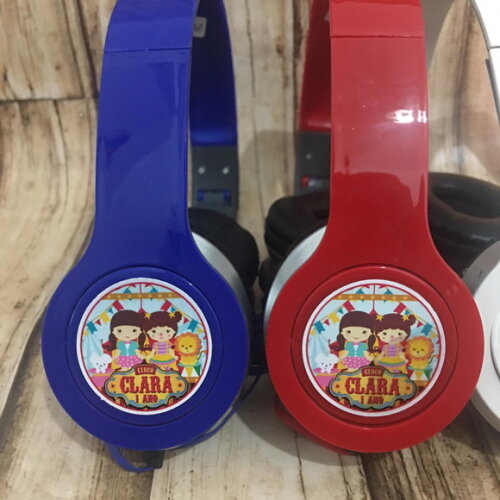 Kit 20 Unidades Circo Menina Fone de Ouvido Personalizad