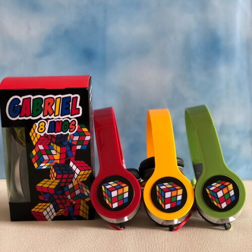 Kit 20 Unidades Cubo Mágico Fones Caixinhas Personalizados