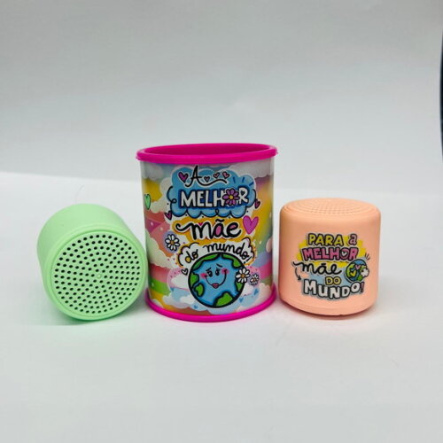 Kit 20 Unidades Dia das Mães Mini Caixinha de Som Bluetooth
