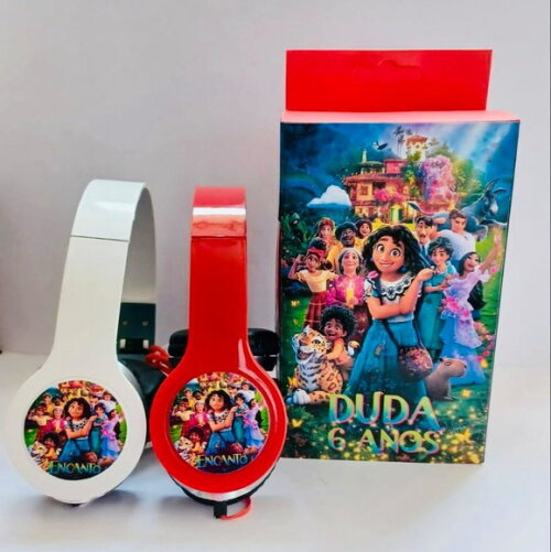 Kit 20 Unidades Encanto Fones com Caixinha Personalizados