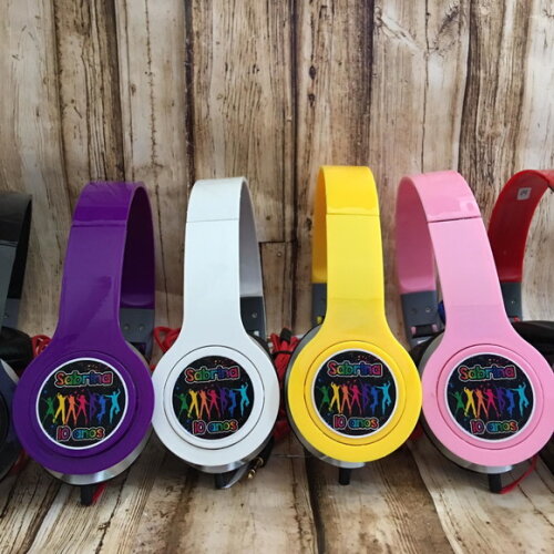 Kit 20 Unidades Festa Balada Neon Fone Personalizado