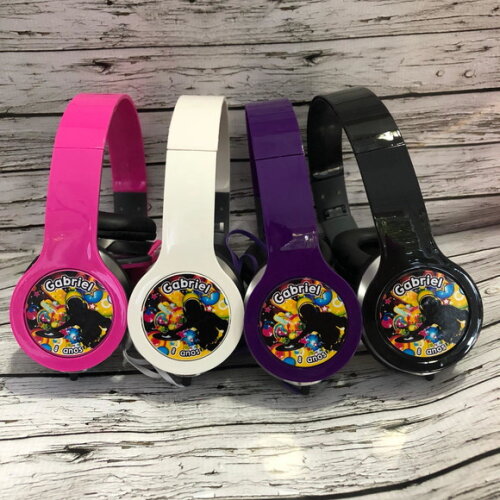 Kit 20 Unidades Festa Balada Neon Dj Fone Personalizado
