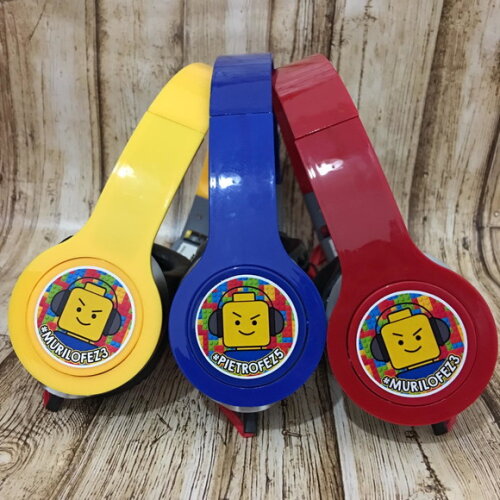 Kit 20 Unidades Fone de Ouvido Personalizado Lego