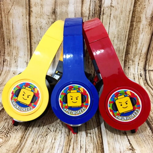 Kit 20 Unidades Fone de Ouvido Personalizado Lego