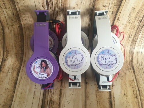 Kit 20 Unidades Fone de Ouvido Personalizado Violetta