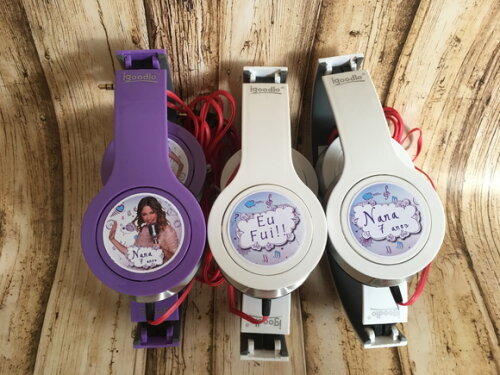 Kit 20 Unidades Fone de Ouvido Personalizado Violetta