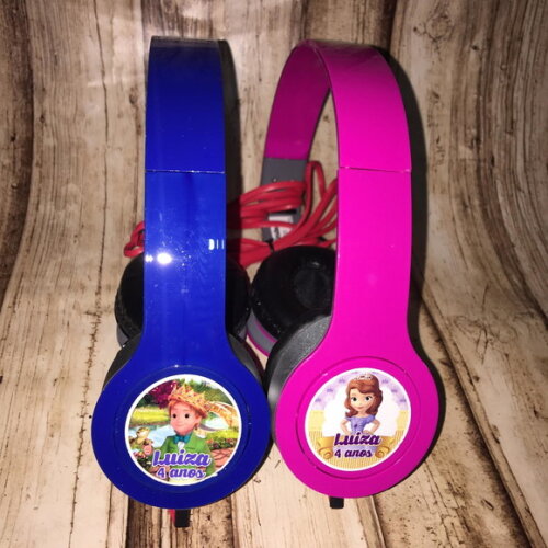 Kit 20 Unidades Fone de Ouvido Princesa Sofia e James