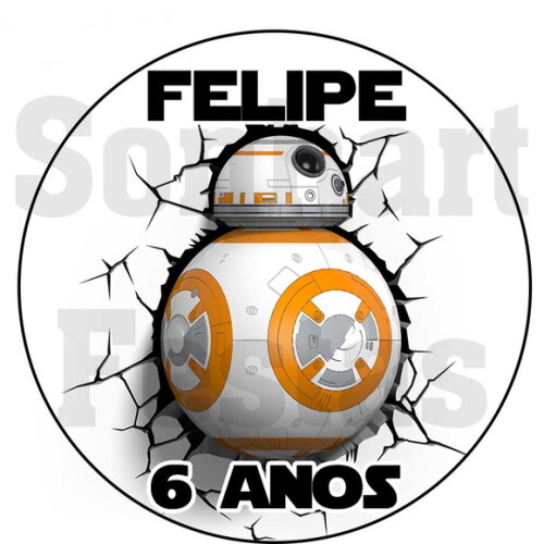Kit 20 Unidades Fone de Ouvido Star Wars Bb8