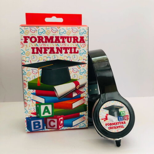 Kit 20 Unidades Formatura Fones com Caixinhas Personalizados